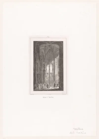 Interieur van de kerk van Harfleur