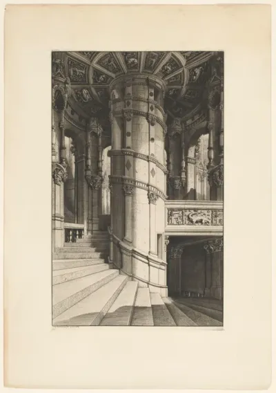 Interieur van de lantaren van het kasteel van Chambord