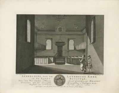 Interieur van de Lutherse kerk te Beverwijk