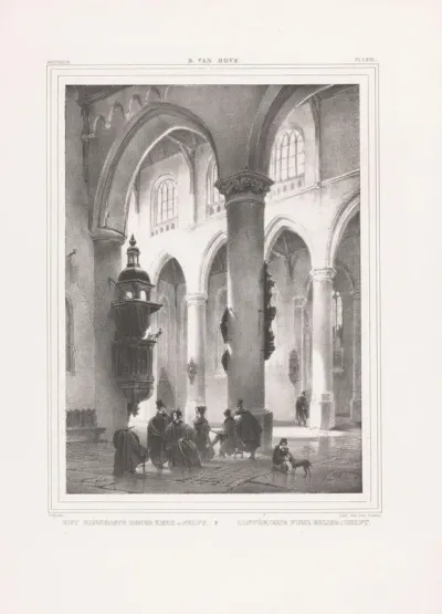 Interieur van de Nieuwe Kerk in Delft