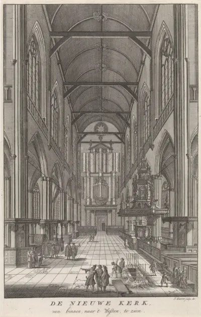 Interieur van de Nieuwe Kerk van Amsterdam
