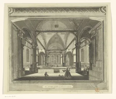 Interieur van de Noorderkerk te Amsterdam