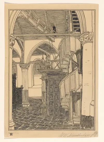 Interieur van de Noorderkerk te Hoorn