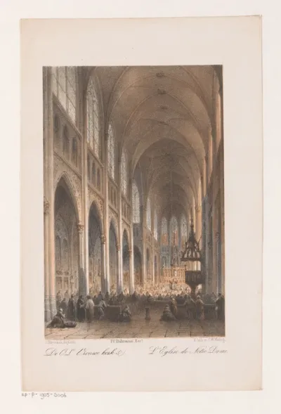 Interieur van de Onze Lieve Vrouwe Kerk in Amsterdam