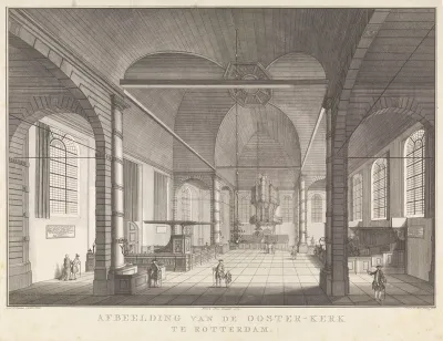 Interieur van de Oosterkerk te Rotterdam