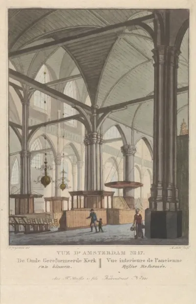 Interieur van de Oude Kerk te Amsterdam