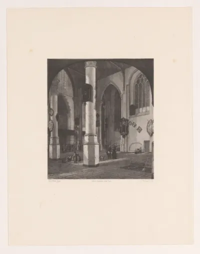 Interieur van de Oude Kerk te Delft