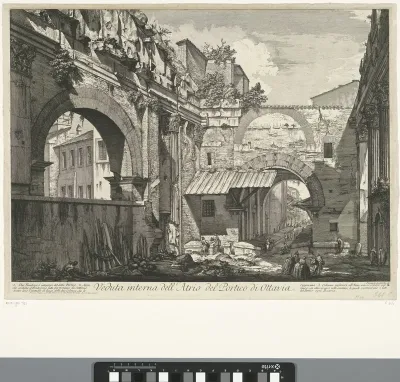 Interieur van de Porticus van Octavia te Rome