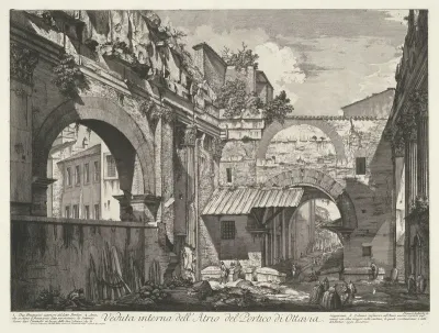 Interieur van de Porticus van Octavia te Rome