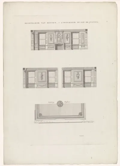 Interieur van de rechtkamer van de rechtbank te Westzaan