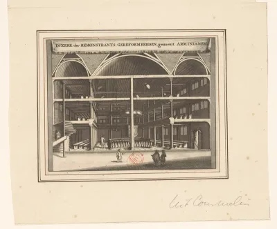 Interieur van de Remonstrantse (Arminiaanse) Kerk te Amsterdam