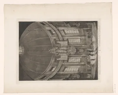 Interieur van de Ronde Lutherse Kerk te Amsterdam