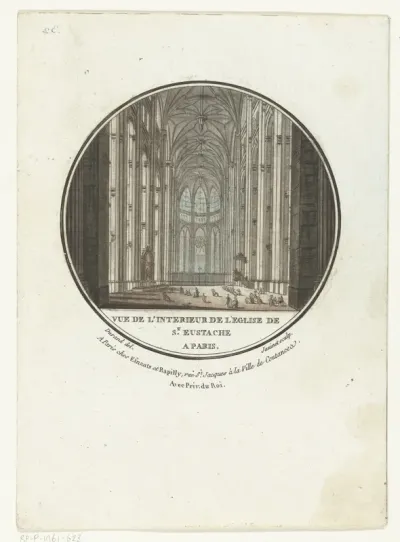 Interieur van de Saint Eustache kerk