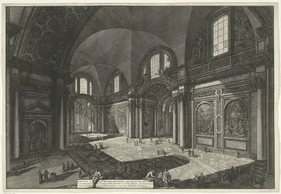 Interieur van de Santa Maria degli Angeli e dei Martiri te Rome