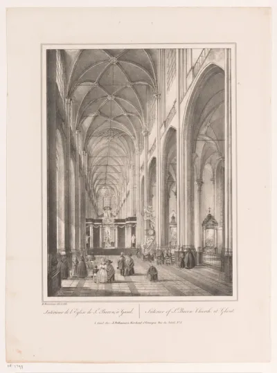 Interieur van de Sint-Baafskathedraal te Gent