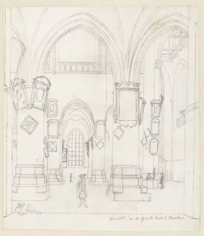 Interieur van de Sint-Bavo te Haarlem