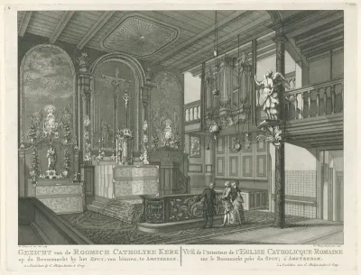 Interieur van de Sint-Catharinakerk aan de Boommarkt te Amsterdam
