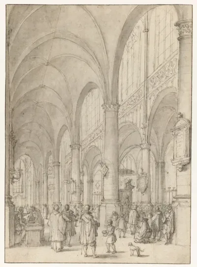 Interieur van de Sint-Jacobskerk te Antwerpen