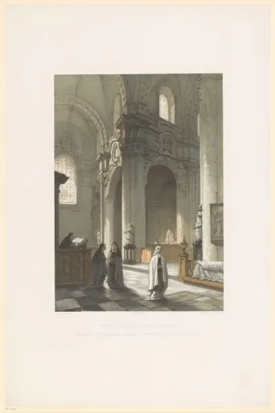 Interieur van de Sint-Jan Baptist ten Begijnhofkerk te Brussel