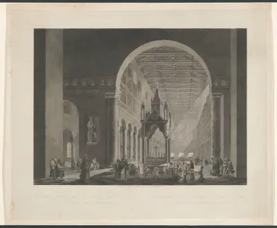 Interieur van de Sint-Paulus buiten de Muren in Rome