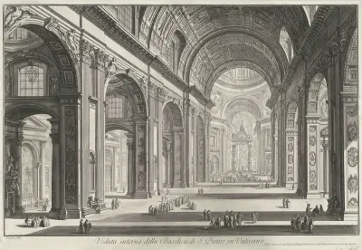 Interieur van de Sint-Pietersbasiliek te Vaticaanstad