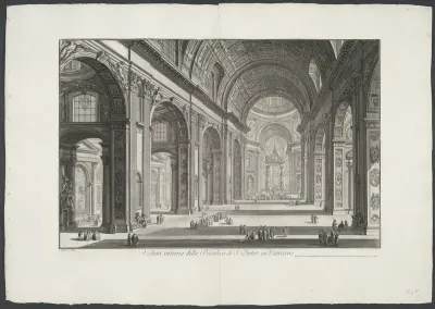 Interieur van de Sint-Pietersbasiliek te Vaticaanstad