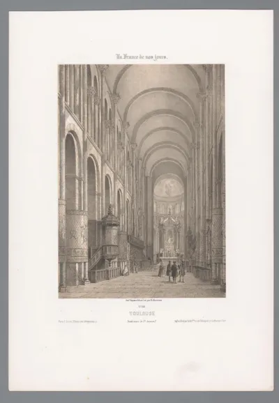 Interieur van de Sint-Saturninusbasiliek te Toulouse