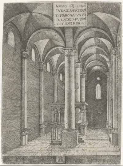 Interieur van de synagoge te Regensburg