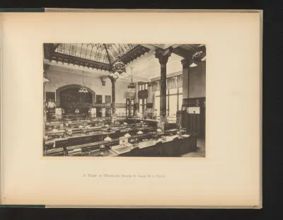 Interieur van de Wissel- en Effectenbank, Rotterdam