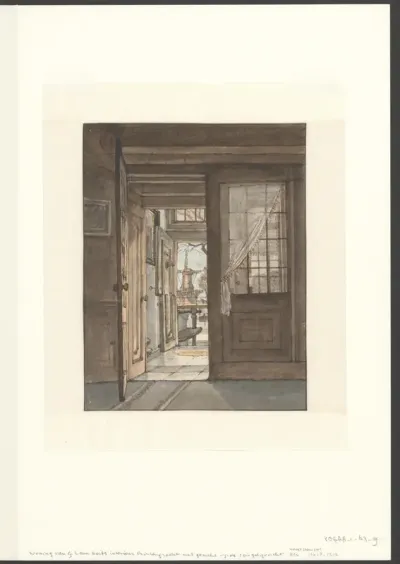 Interieur van de woning van Gerrit Lamberts op de Prinsengracht