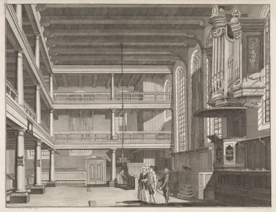 Interieur van Doopsgezinde Kerk Bij 't Lam, Amsterdam