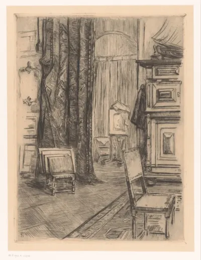 Interieur van een atelier