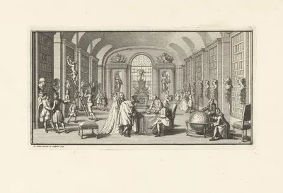 Interieur van een bibliotheek