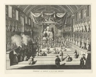 Interieur van een Japanse tempel
