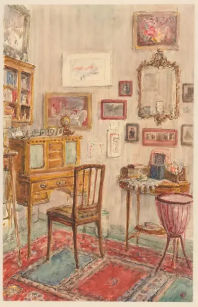 Interieur van een kamer aan de Jan van Nassaustraat 48