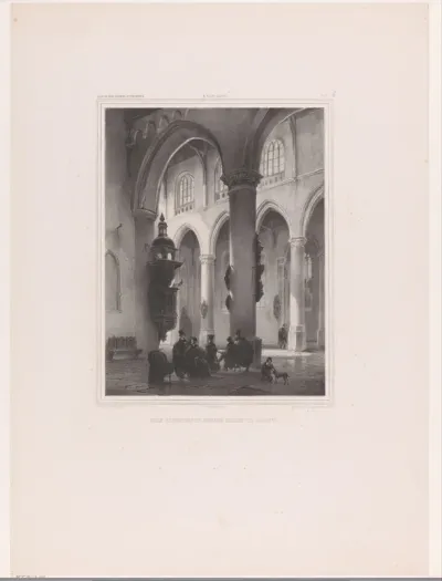 Interieur van een kerk te Delft