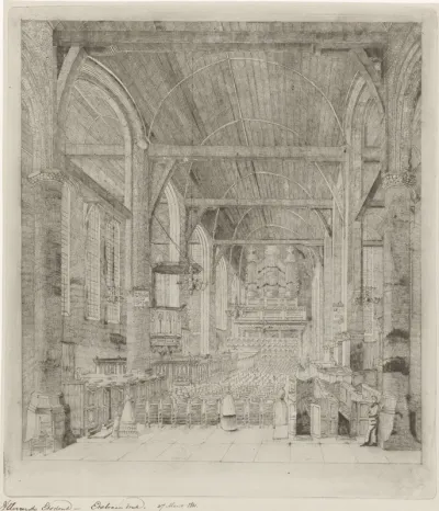 Interieur van een kerk te Oudewater