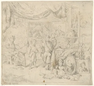 Interieur van een kunstkabinet
