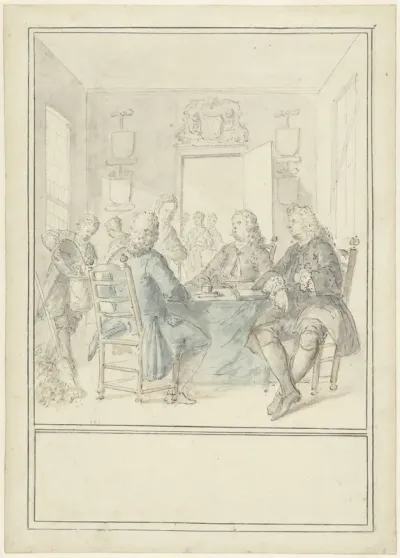 Interieur van een regentenkamer of burgemeesterskamer
