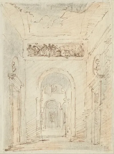 Interieur van een Romeins paleis