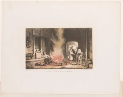 Interieur van een Saksische hoeve
