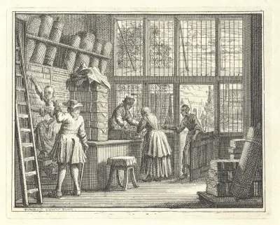 Interieur van een stoffenwinkel