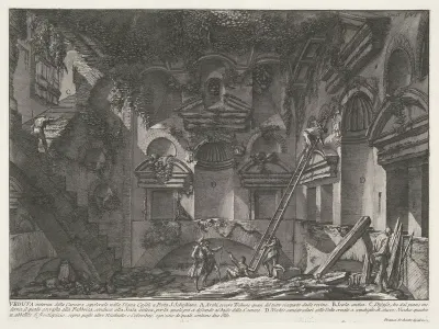 Interieur van graftombe bij Vigna Casali