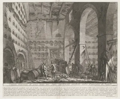 Interieur van graftombe van familie van keizer Augustus