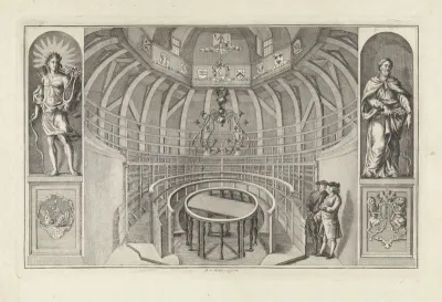 Interieur van het anatomisch theater Collegium Chirurgicum te Amsterdam
