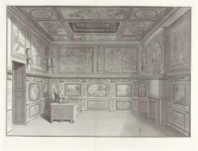 Interieur van het Cabinet de l'Amour in het Hôtel Lambert