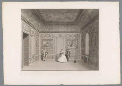 Interieur van het Cabinet de Muses in het Hôtel Lambert