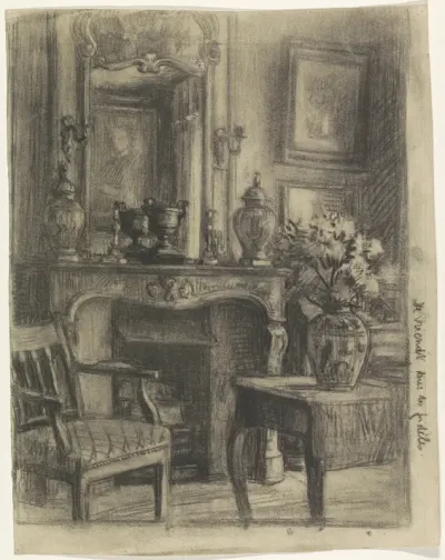 Interieur van het kantoor van meneer en mevrouw R. Janssens, Avenue Molière