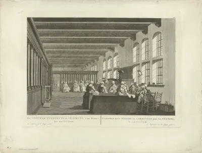 Interieur van het Spinhuis te Amsterdam