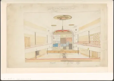 Interieur van het Théâtre Tivoli in de Nes